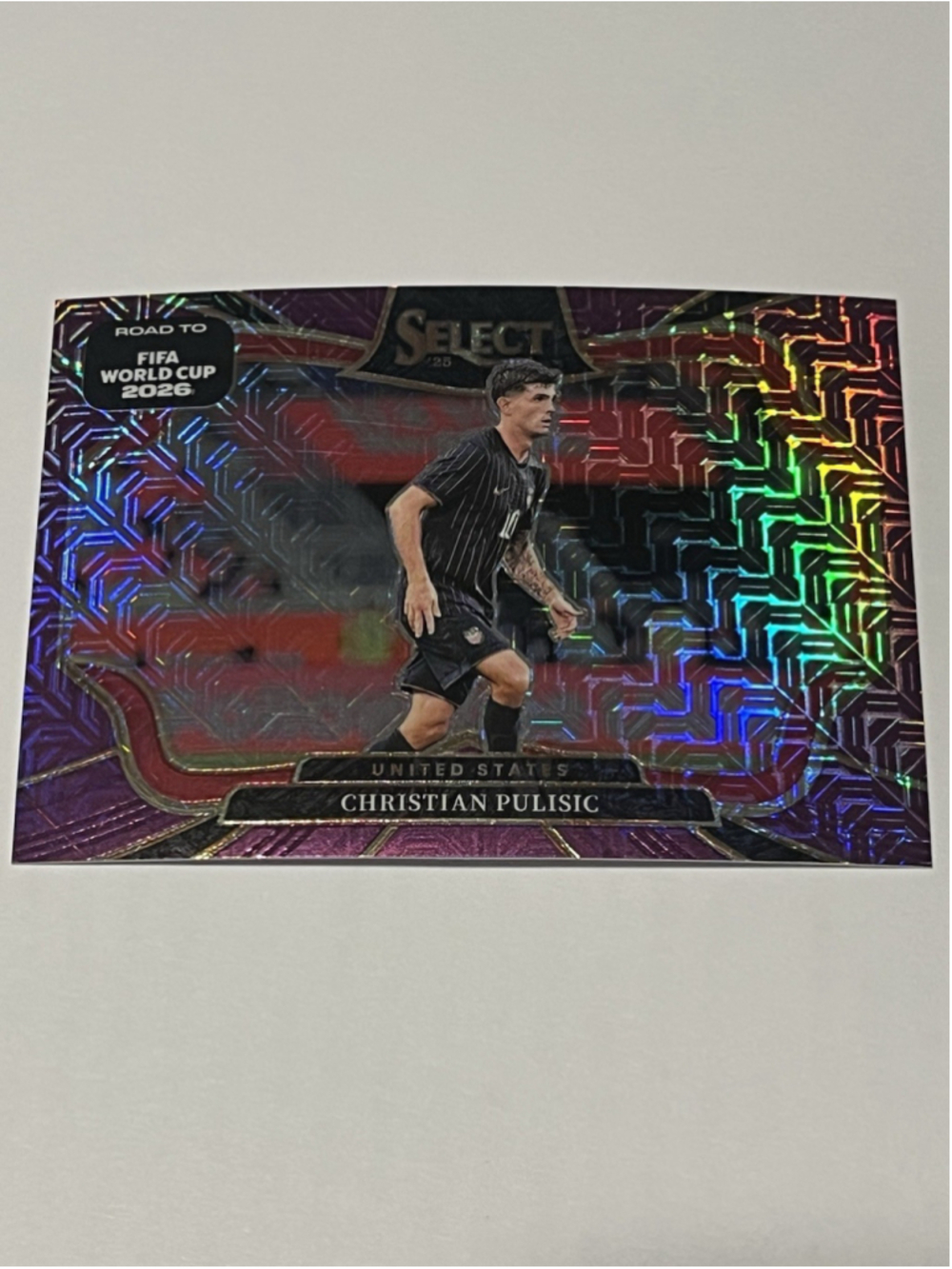 Christian Pulisic 2026 Panini Prizm Select World Cup Purple Mojo Field FIFA